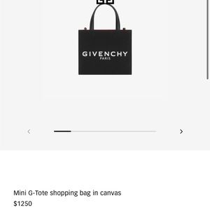 Mini G-Tote shopping bag in canvas